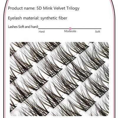 5D Mink Manga Lashes Fluffy Individual Eyelashes Natural Fal