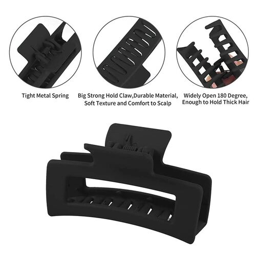 3/4PCS Women Girls Hair Claws Clips Black Cofee Large Claw C