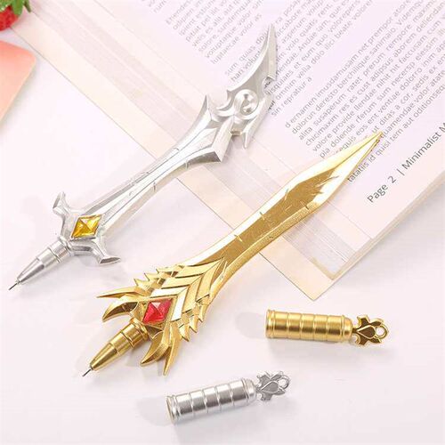 Retro Weapon Gel Pen Stationery Water Pen Cute Sword Shape S