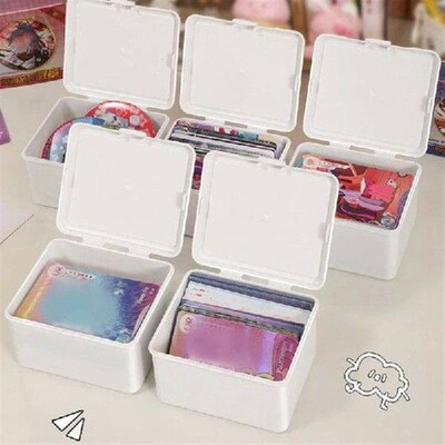 White Storage Box Stackable Sundries Storage Organizer With