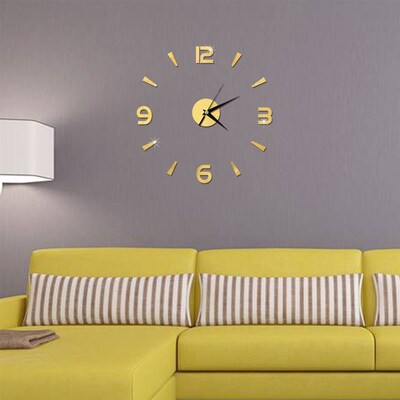 2022 New 3D Wall Clock Mirror Wall Stickers Fashion Living R