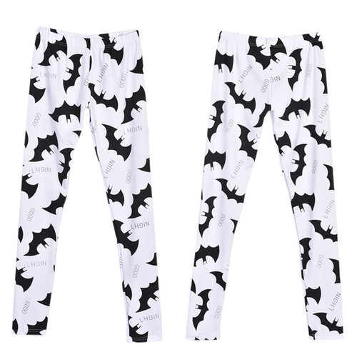 1pc Fashion Autumn Winter Bat Pattern Printing Low Waist Ski