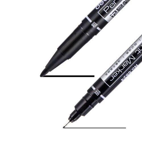 Dual Side Marker Pens Black Felt Tip Pens Black Dual Tip Bru