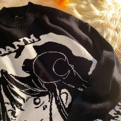 Autumn winter ins Crew Neck Sweater student loose knit Pullo