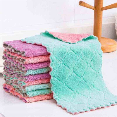 Kitchen Towels Dishcloths Coral Fleece Dish Towel Dish Rags