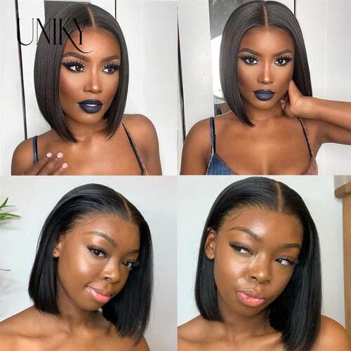 Bone Straight Bob Wig 13x4 Lace Front Human Hair Wigs for Wo
