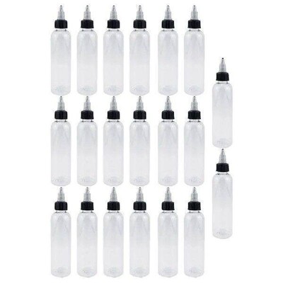 20 Pcs Transparent Bottles Squeeze Leak Proof Pointed Mouth