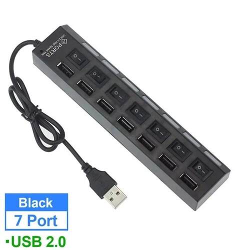 Switch Extension Hub 7-port USB2.0 Hub Computer USB Extensio