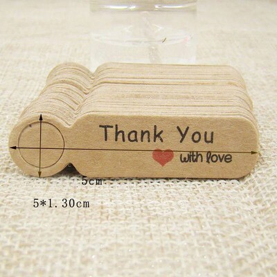 5*1.3cm cute shape kraft paper blank price label tag 100pcs
