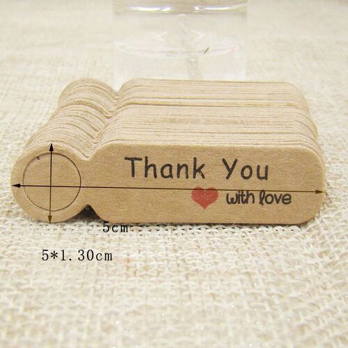 5*1.3cm cute shape kraft paper blank price label tag 100pcs