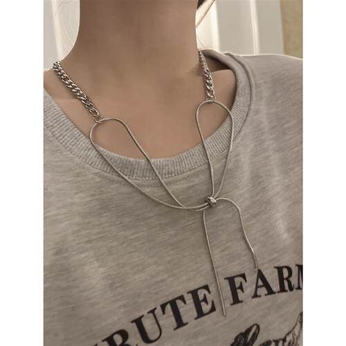 high-end design sense niche sweater chain autumn and winter
