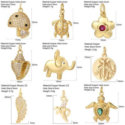 Cute Flower Butterfly Charms for Jewelry Making Supplies Ani