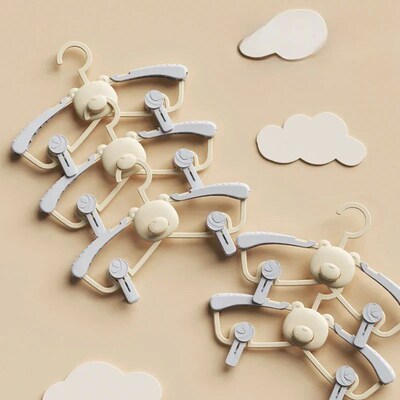 5pcs Baby Hangers Kids Room Drying Racks Retractable Childre