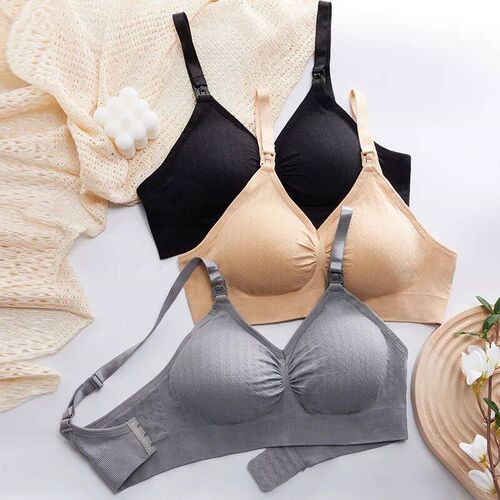 High Quality Single Handed Front Buckle Nursing Bra Breathab