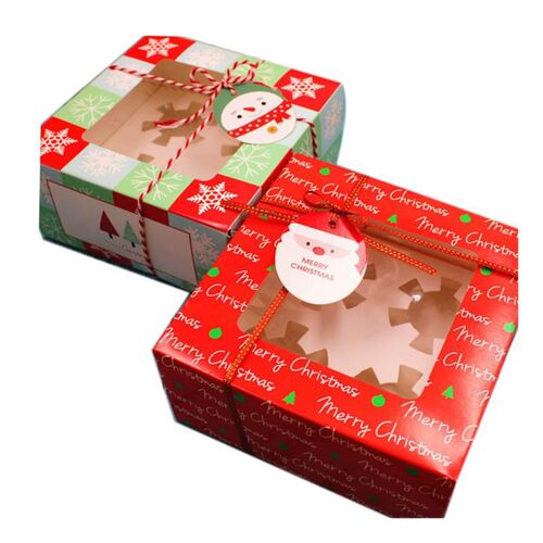 Christmas cake box 4 cupcake gift box biscuit chocolate box