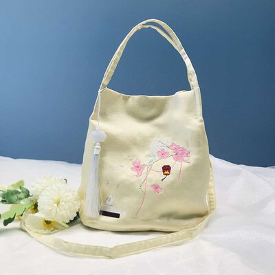 Cotton and Linen Bag Antique Han Element Hanfu Crossbody Sma