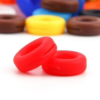 5Pcs BPA Free Perle Silicone Teether Baby Teething Ring 42mm