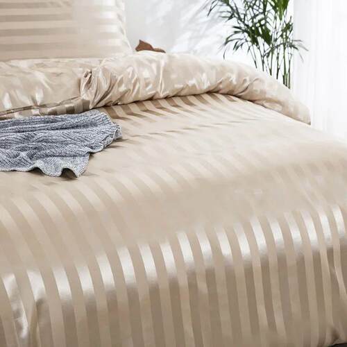 Satin Striped Duvet Cover Twin/Full/Queen/King/Single/Double