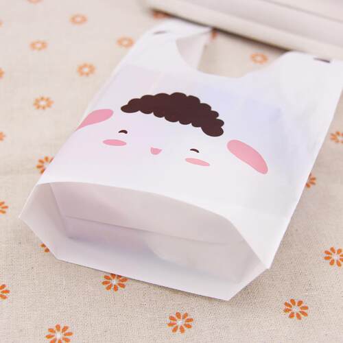 10/50pcs/lot Cute Rabbit Ear Bags Cookie Plastic Bags&Candy
