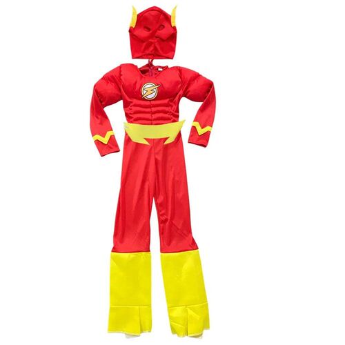 Halloween Superhero Set Flash Muscle Fancy Dress Unisex Fant