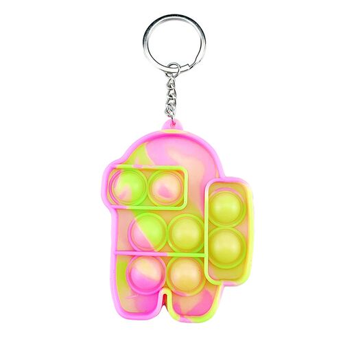 Push Pops Mini Keychain Dinosaur Fidget Toy For Autism Adhd
