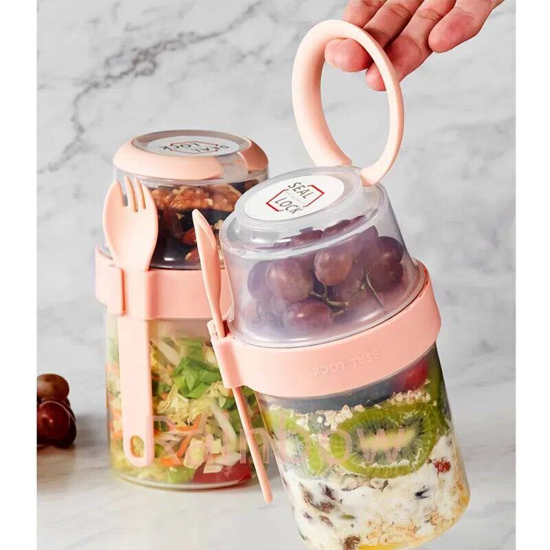 Breakfast Oatmeal Cereal Nut Yogurt Salad Cup Seal Container图片