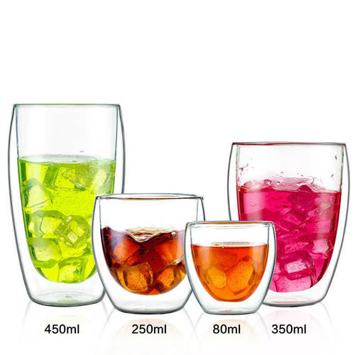 Cup Coffee Glass Tea Insulated Mug Espresso Wine Beer Cups