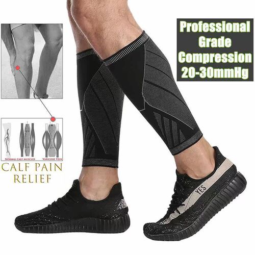 1 Pair Calf Compression Sleeves Men Women  20-30mmHg Leg Com