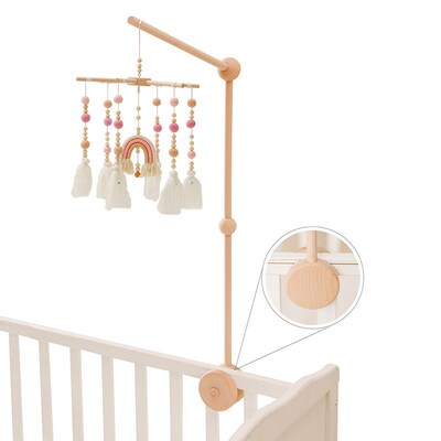 7Pcs  Assembly Rattles Bracket Set Infant Crib Mobile Bed Be