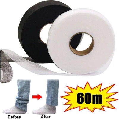 60M Pants Hem Tape Self-Adhesive Edge Shorten Paste Tape DI1