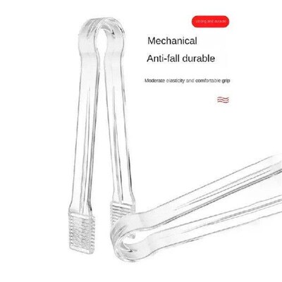 3/1Pcs Transparent Acrylic Ice Tongs Serving Tongs Food