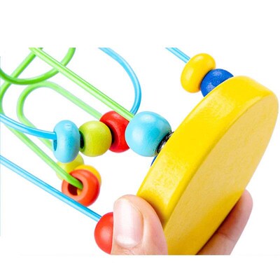 Cartoon Wooden Small Beads for Children Lion Winding Bead Ea
