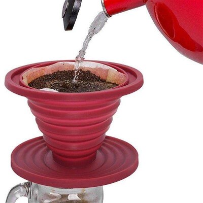 Collapsible Silicone Coffee Dripper Filter Foldable Cone
