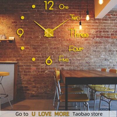 Large 3D Wall Clock Luminous Classic Wall Clocks DIY Digital
