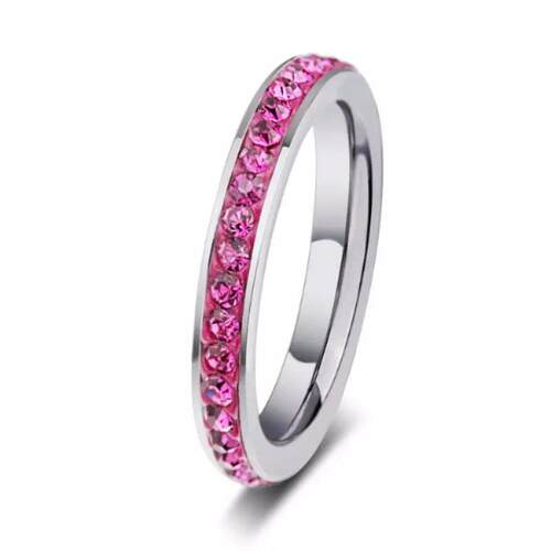 QianBei Elegant Drip Stainless Steel Rings For Women Silver