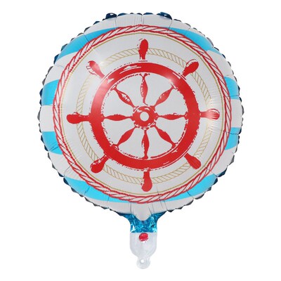 10pcs 18inch Pirate Ship Anchor Paddle Foil Helium Balloons