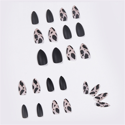 24pcs/box Fake nails Tai Chi White and Black Nail Finished