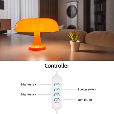 Mushroom table lamp minimalist modern bedroom bedside lamp D