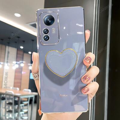 Mi12 T 12lite Love Heart Holder Luxury Plating Case For Xiao