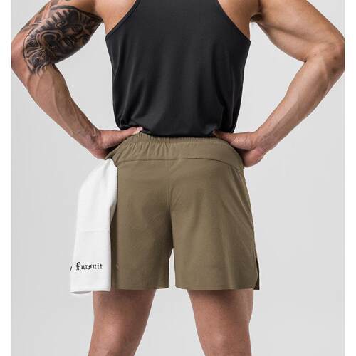 Solid elastic waist loose straight shorts 松紧腰宽松直筒短裤