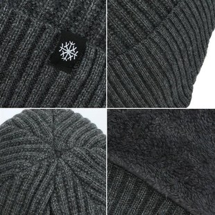 Outdoor Men Winter Knitted Hat Plush Warmth Peaked Cap Earmu