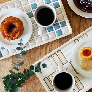 咖啡托盘装 饰 3228 在家里也有瓷砖工艺室内装 芬理希梦