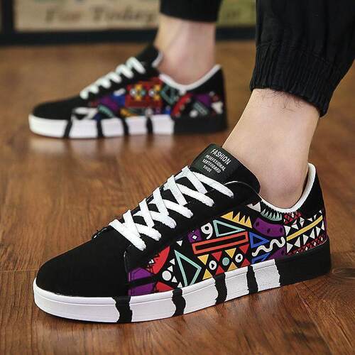 Student canvas shoes, mens flat soles, cheap shoes for