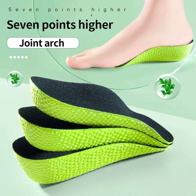 Memory Foam Height Increase Insoles for Men Women Shoes Flat