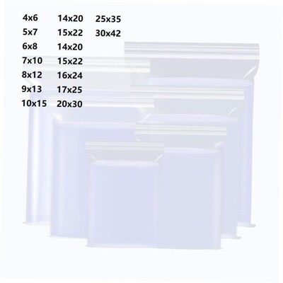 Zip Lock Plastic Bags Transparent Packaging Poly Ziplock Bag