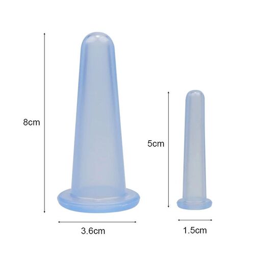 2pcs Health Care Facial Silicone Cans Cupping Cups Lifting M