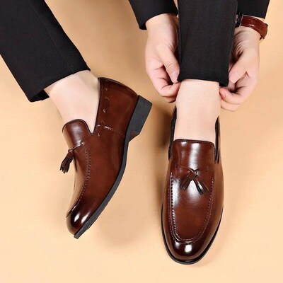 Mens Leather Shoes Fashion Business Casual Formal Dress