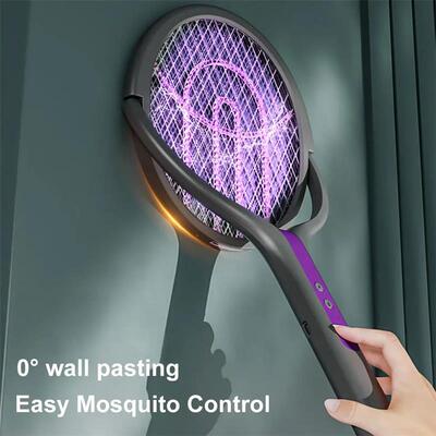 Rotating Head Electric Fly Swatter Rechargeable Fly Zapper 2