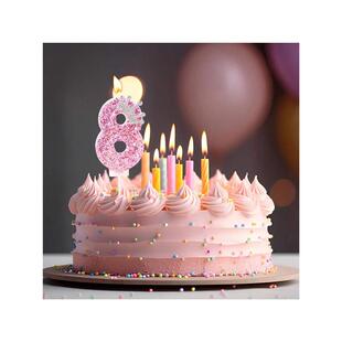 Cake Numeral Candles ,Birthday Candle  pink Colour Creative