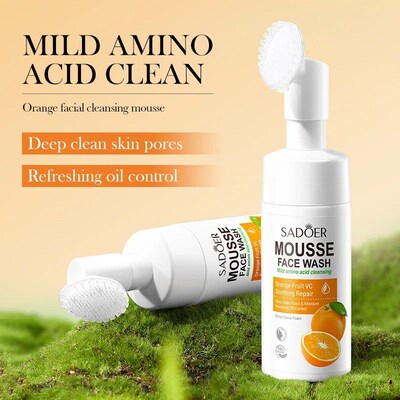 SADOER Fruits Facial Cleanser Face Wash Foam Face Massasge C